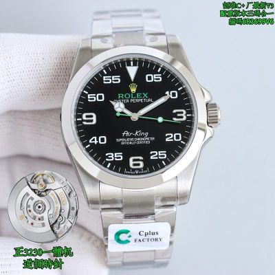 C Factory Rolex Air-King 40mm 6R3699V6 3230 Movement Oyster Bracelet Black Dial Watch
